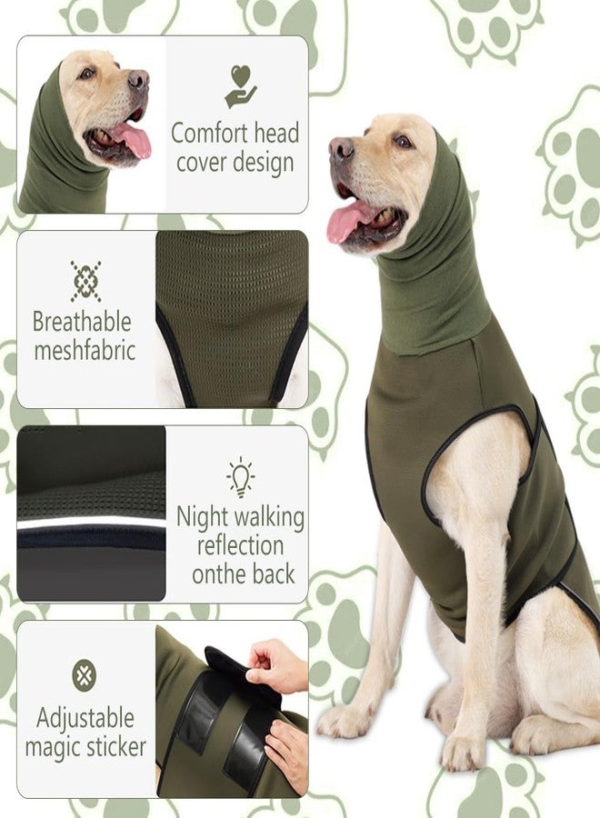 Qpets® Dog Clothes with Head Wrap, Comforting Dog Clothes All Season for Large Medium Breeds, Adjustable Hook and Loop Closure Dog Jacket for Calming Dog/Aid Sleep (Recommended Weight: 30-40KG) - Image 3